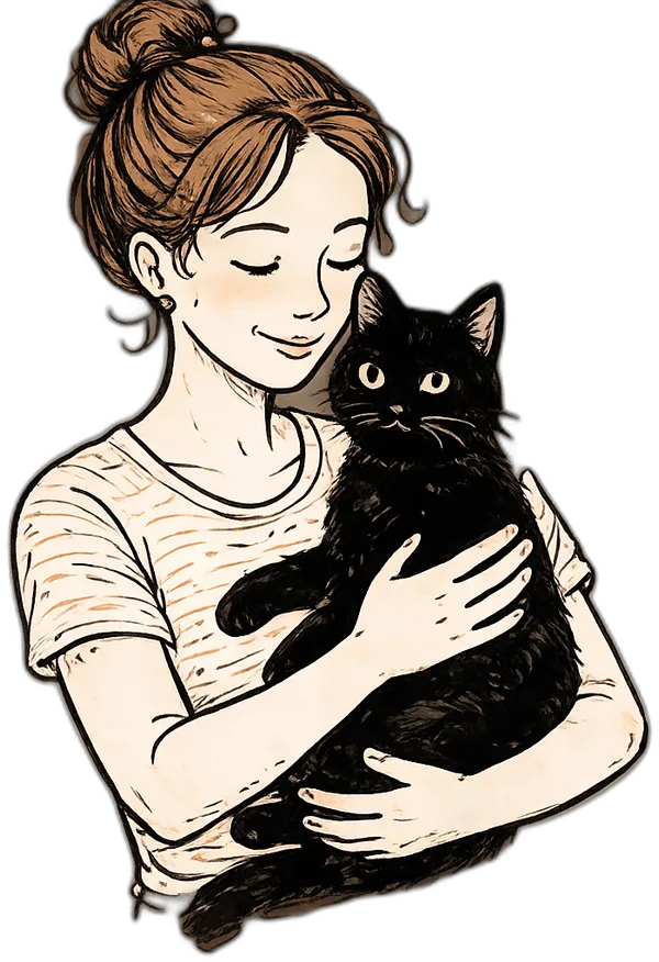 Un cat-sitter avec un chat